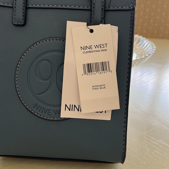 New with tags Nine West Clementina Mini bag color steel blue - Picture 3 of 4